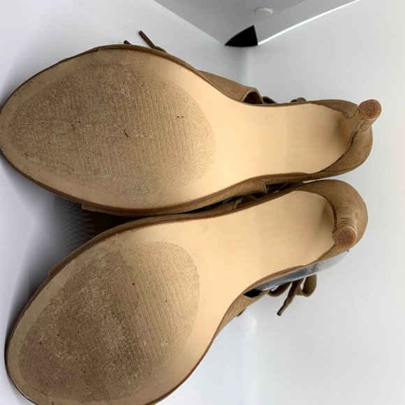 Shoe Dazzle Open toe lace up bootie - Picture 4 of 6